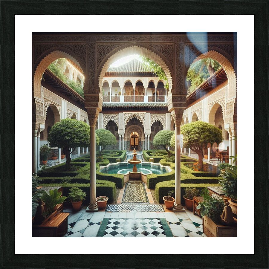 Andalusian Courtyard Picture Frame print