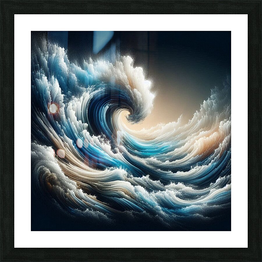 Abstract Ocean Waves Picture Frame print