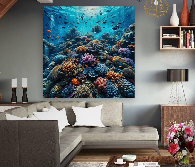 Vibrant Coral Reef Reproduction