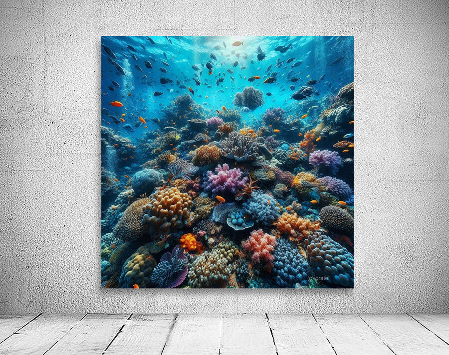 Vibrant Coral Reef Wall Preview