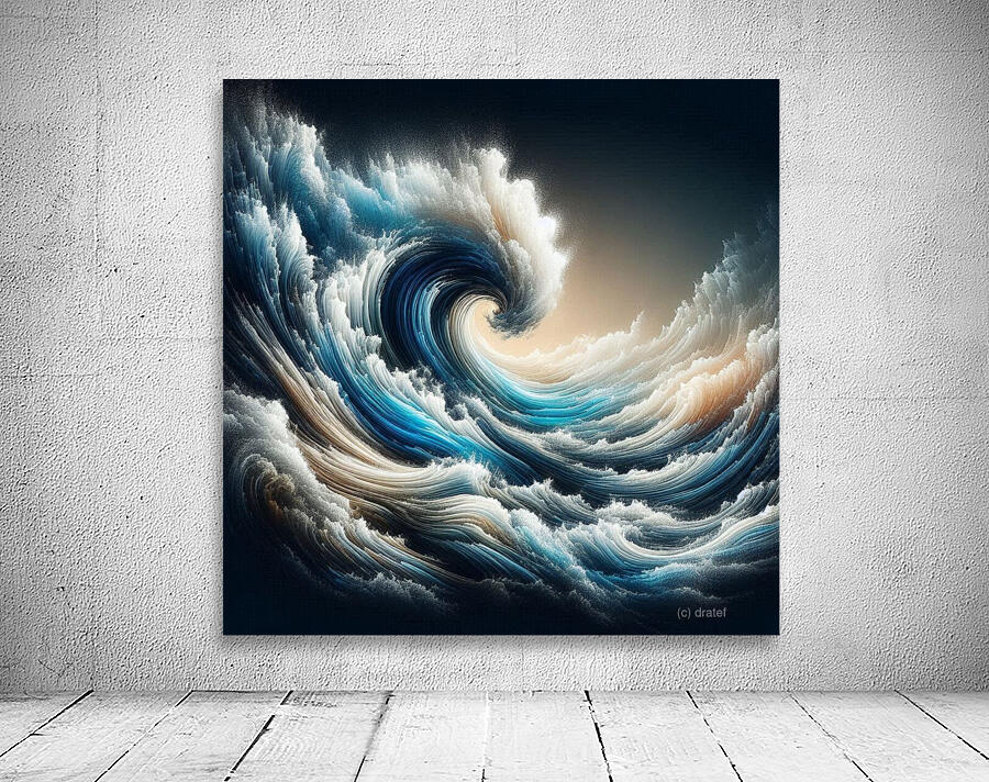 Abstract Ocean Waves Wall Preview
