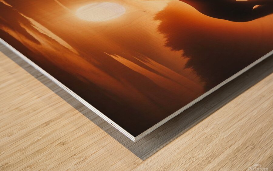 Noble Horse at Sunrise Wood print