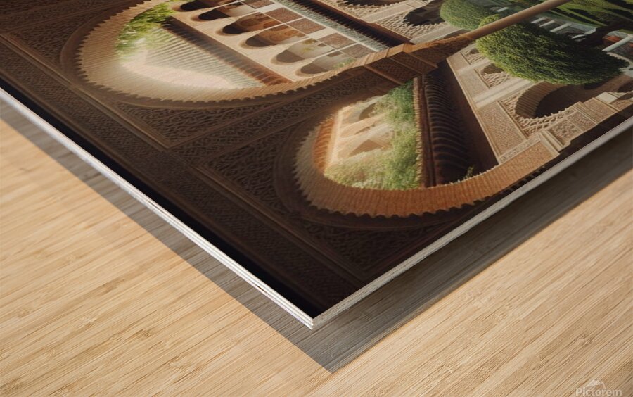 Andalusian Courtyard Wood print