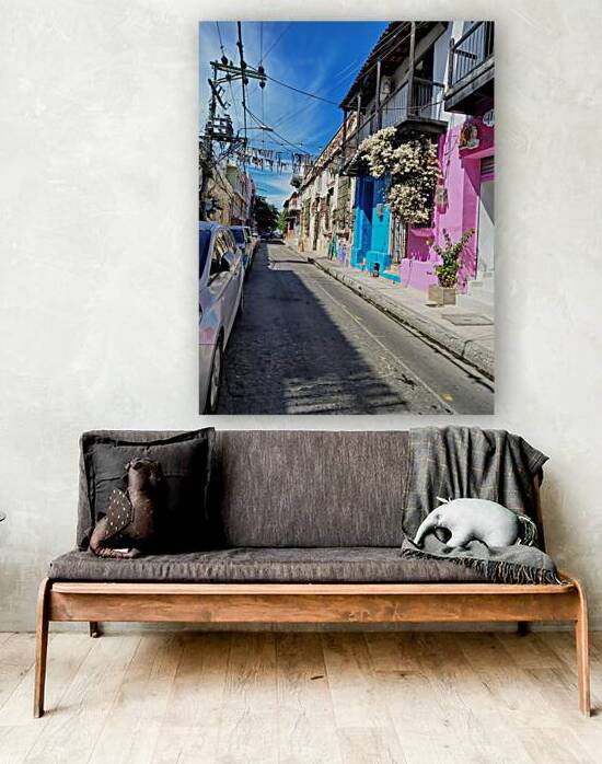 Colorful Colonial Street – Cartagena Colombia by JOPSAM