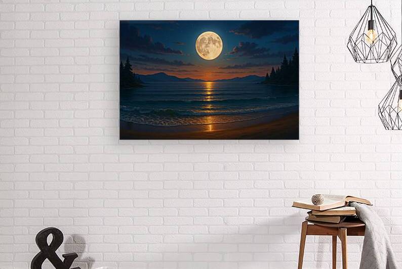 The moon on the sea  Reproduction