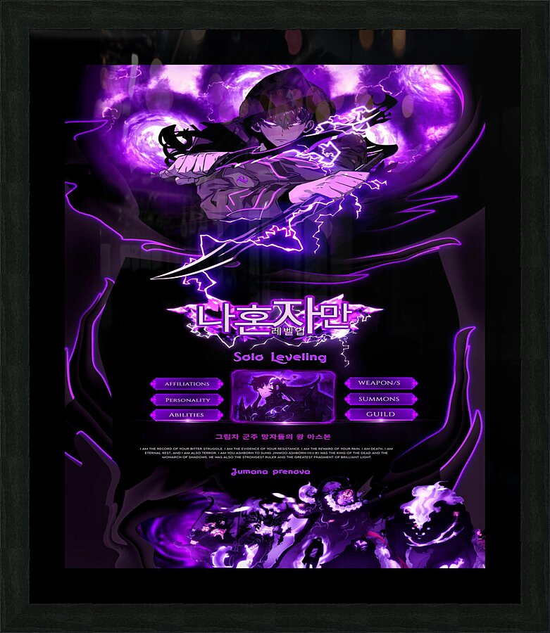 solo leveling Picture Frame print