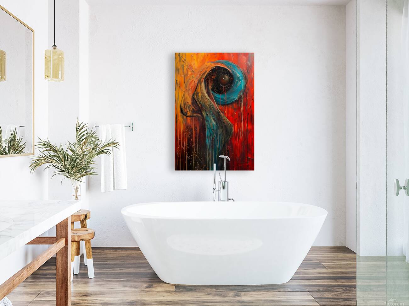 abstract art mural Reproduction
