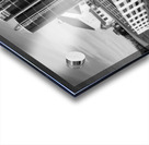 Silos and Fence B W Acrylic print