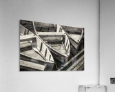 Dinghies Dockside B W Acrylic Print