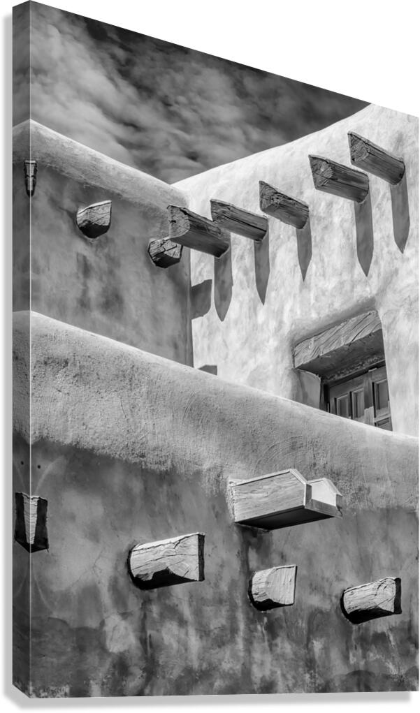Abobe Vigas B W Canvas Print