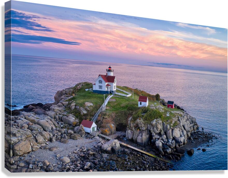 Setting Sun at Cape Neddick Canvas Print