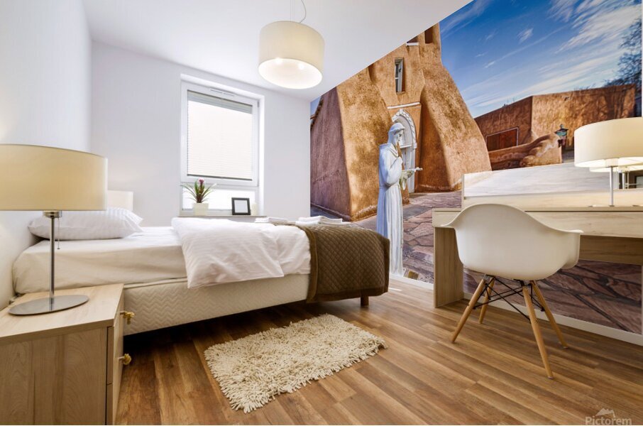 San Francisco Mission and Statue Mural print