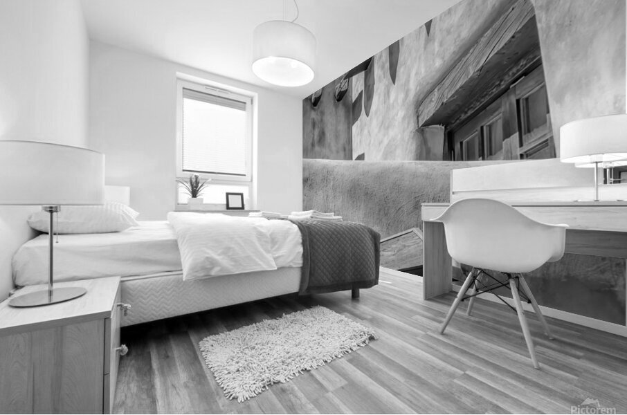 Abobe Vigas B W Mural print