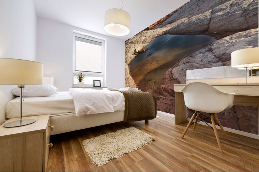 White Pocket Pool Mural print