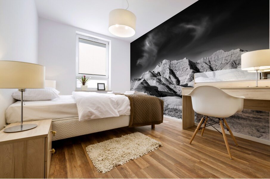 Dramatic Badlands Landscape Mural print