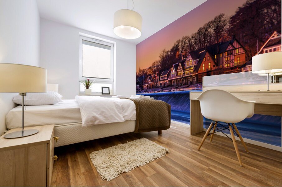 Boathouse Row Sunset Mural print