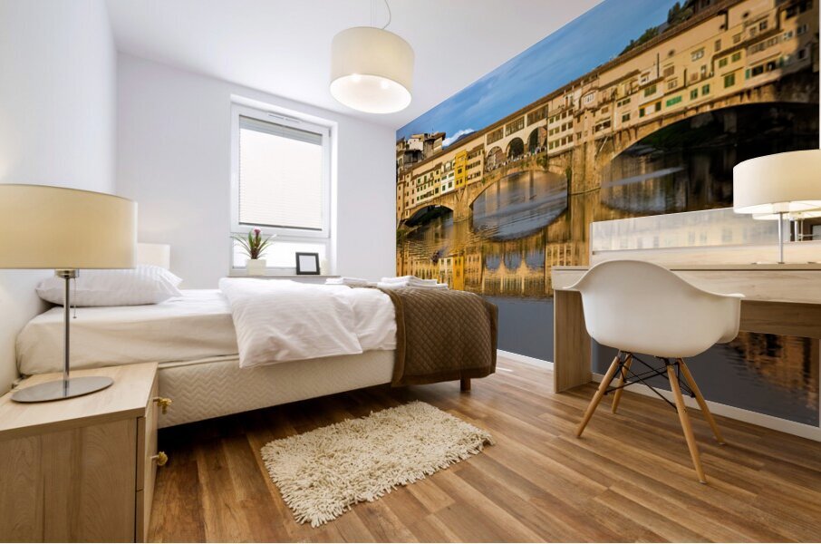 Sunset Over Ponte Vecchio Mural print