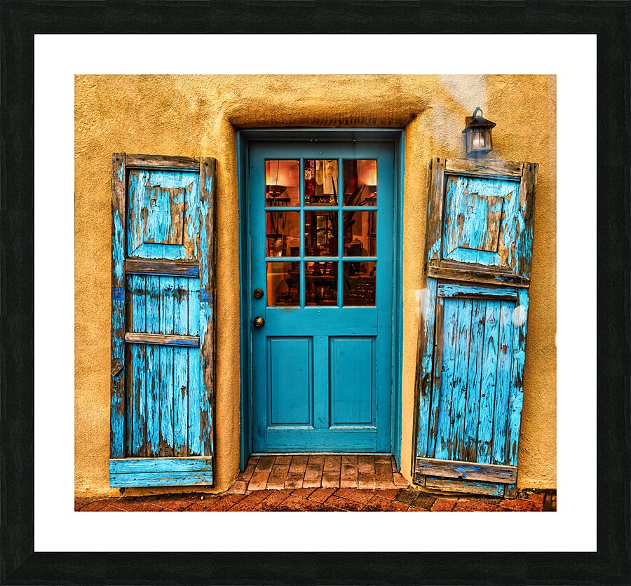Santa Fe Turquois Door Picture Frame print