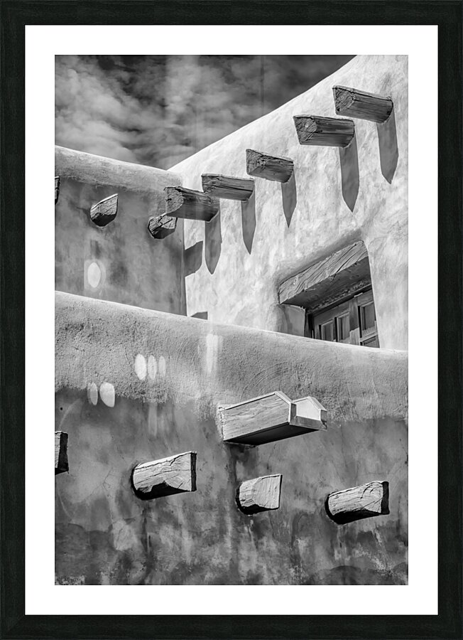 Abobe Vigas B W Picture Frame print