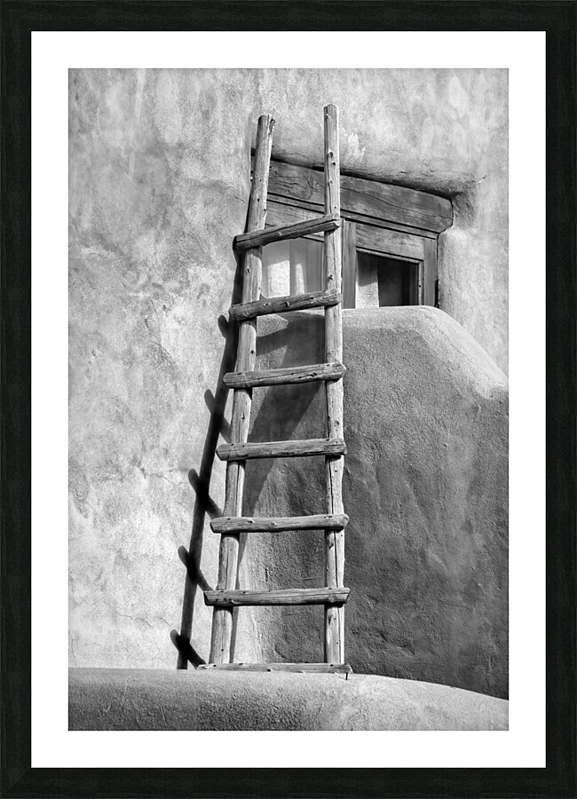 Adobe Ladder B W Picture Frame print