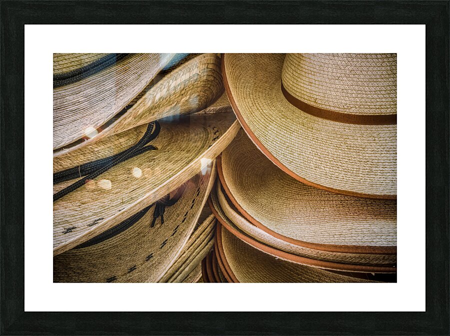 Straw Hats Picture Frame print