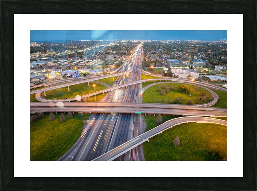 Looking down the I-10 Picture Frame print