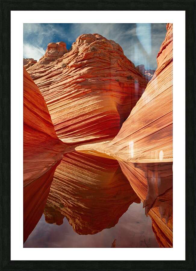 The Wave with Reflection Picture Frame print