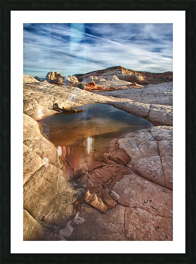 White Pocket Pool Picture Frame print