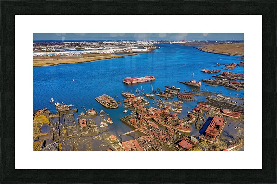 Arthur Kill Ship Graveyard Picture Frame print