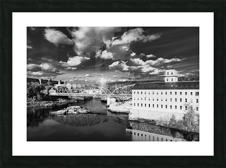 Bowdoin Mill B W Picture Frame print