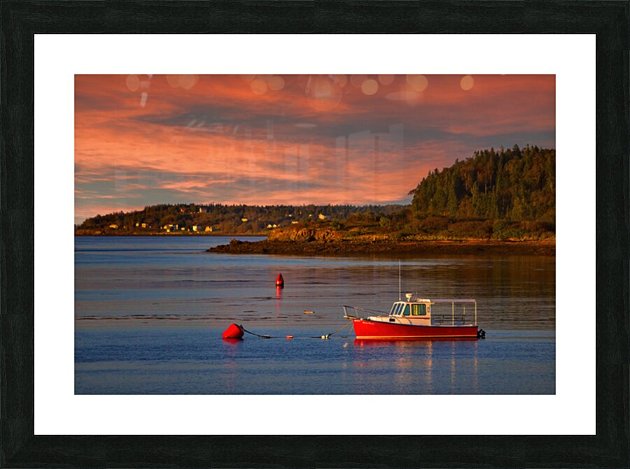 Lubec Sunset Picture Frame print