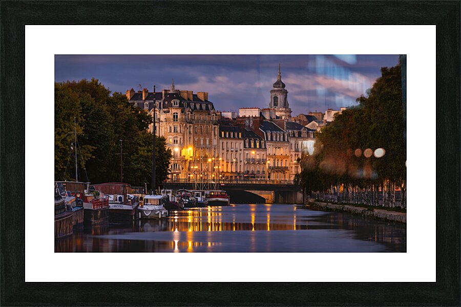 Barges on the Rence Canal Picture Frame print