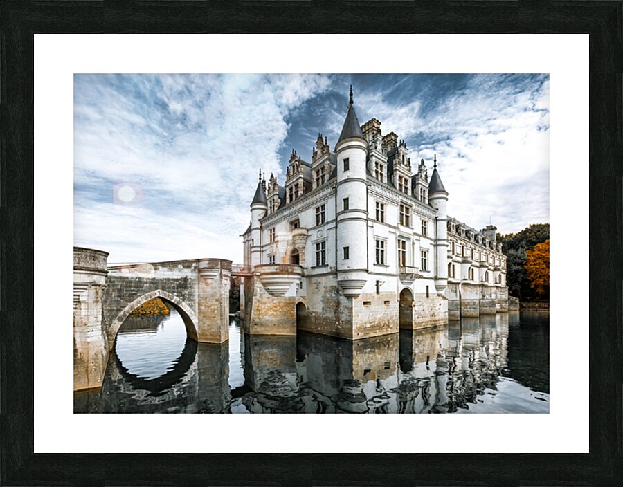 Chateau de Chenonceau Reflection Picture Frame print