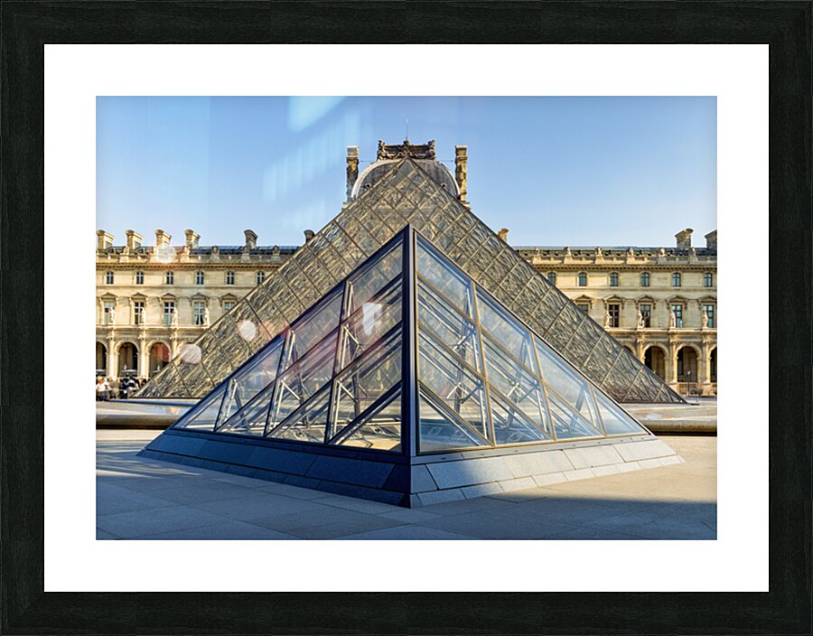 Louvre Double Pyramid Picture Frame print