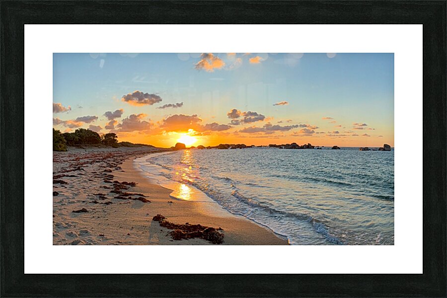 Tranquil Beach at Sunset Picture Frame print