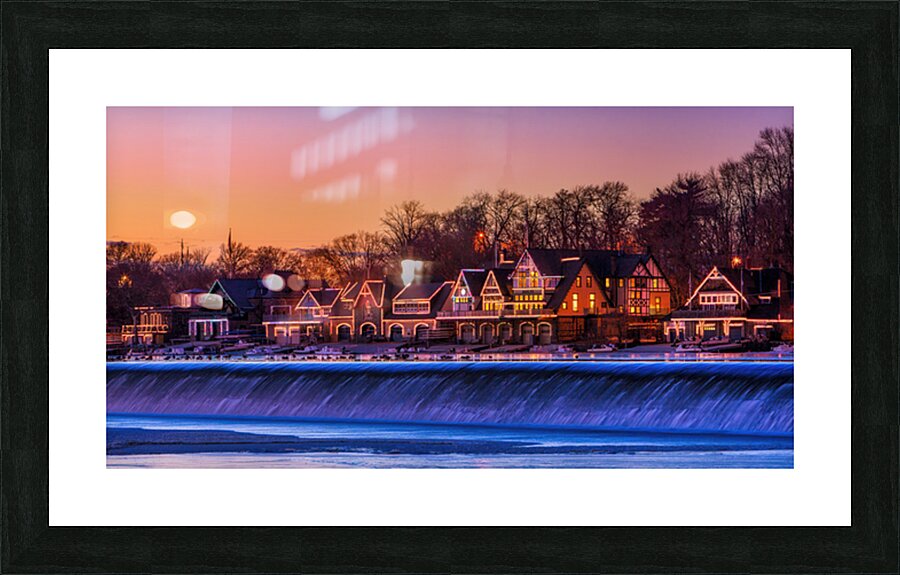 Boathouse Row Sunset Picture Frame print