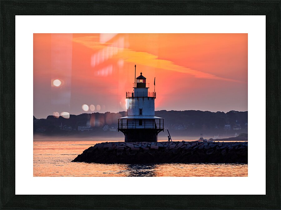 Spring Point Ledge Lighthouse at Sunset Picture Frame print