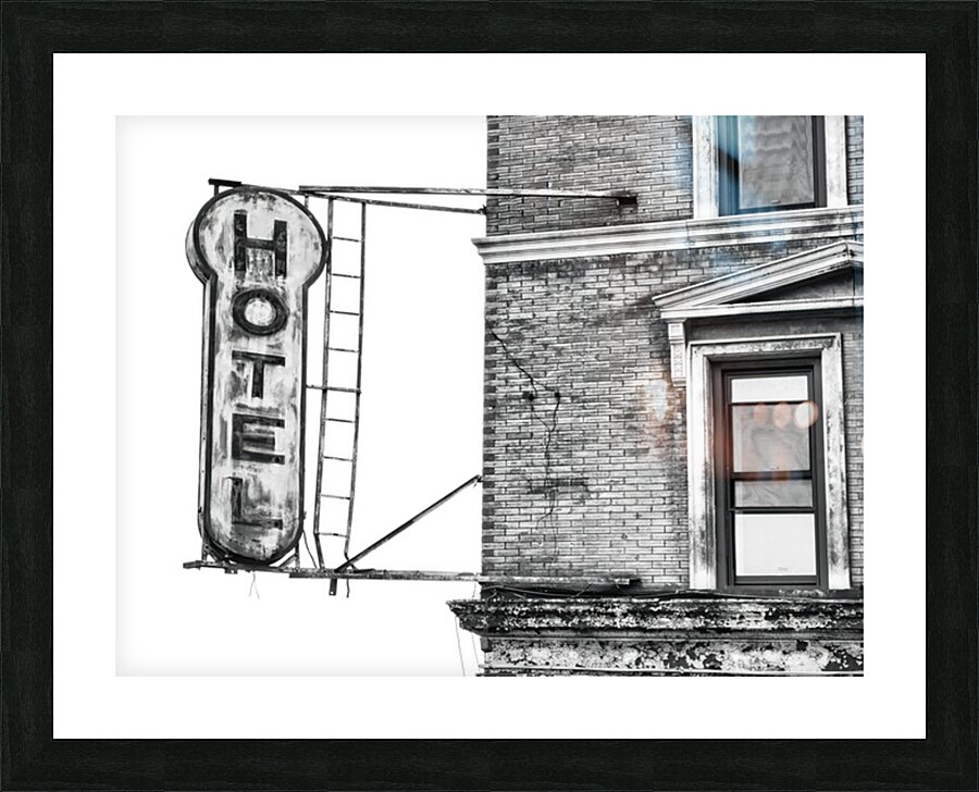 Hotel B W Picture Frame print