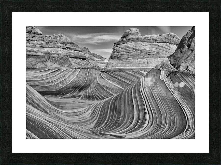 The Wave B W Picture Frame print