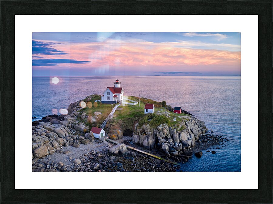 Setting Sun at Cape Neddick Picture Frame print