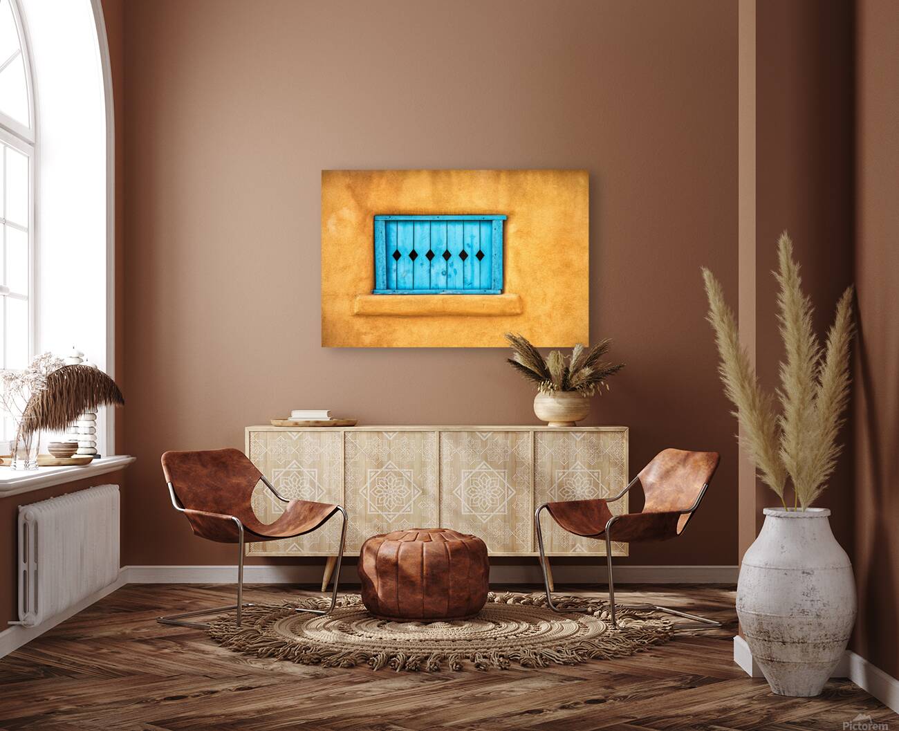 Turquoise Window Shutter Reproduction