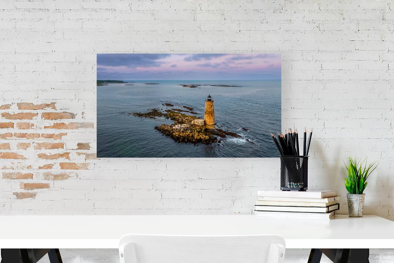 Whaleback Lightouse Sunset Reproduction