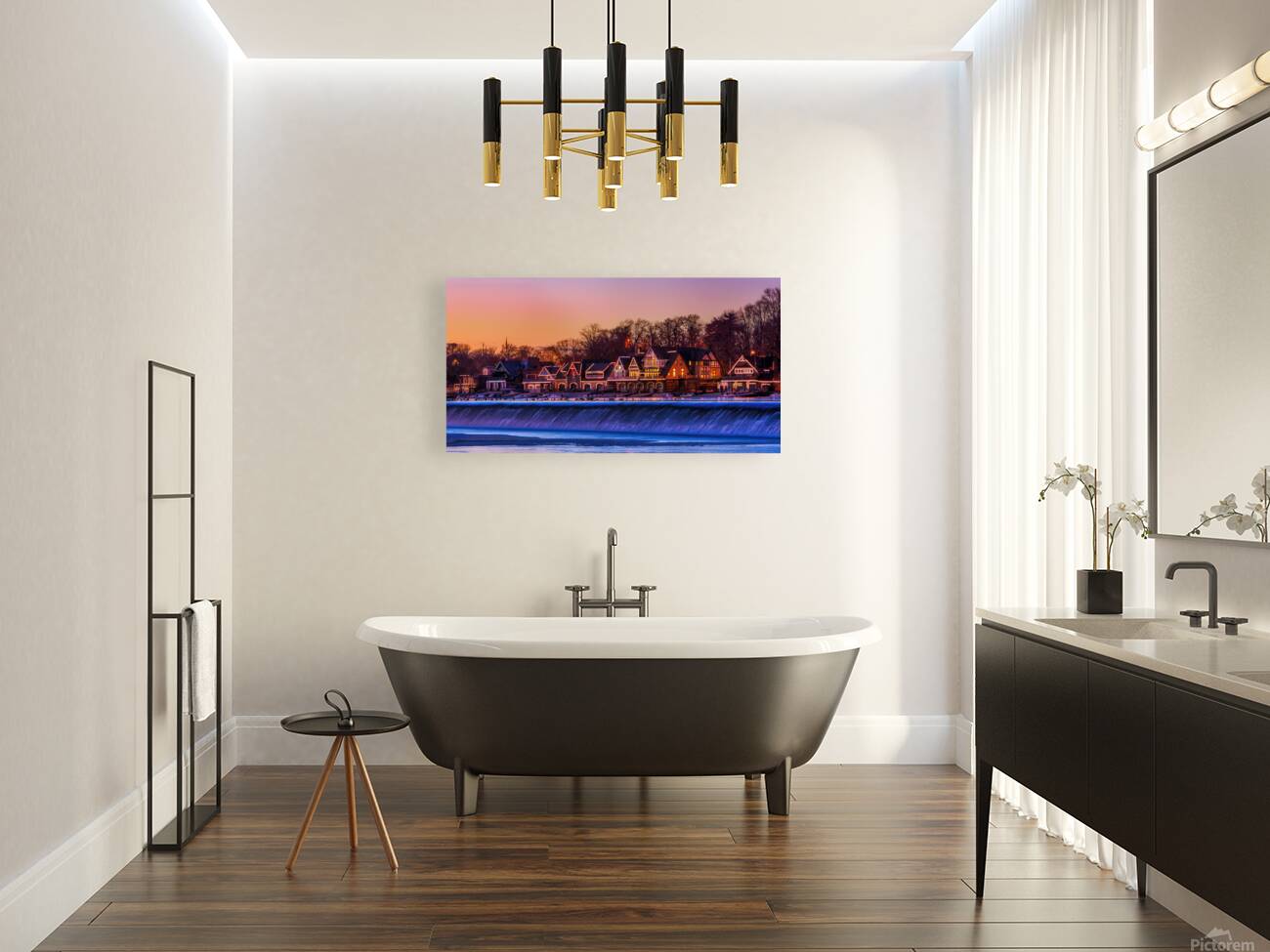 Boathouse Row Sunset Reproduction