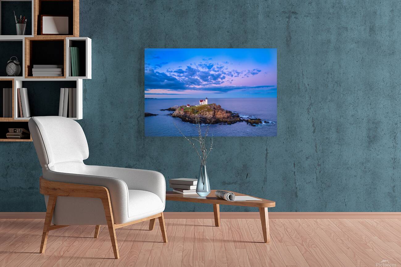 Sunset Sky over Nubble Lighthouse Reproduction