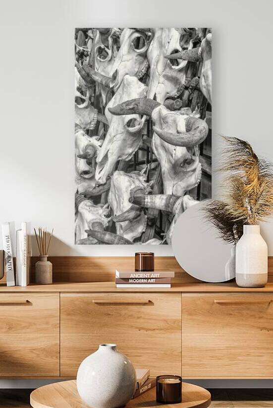 Skulls for Sale B W by Jerry Fornarotto