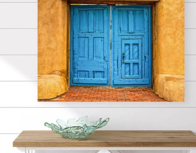 Double Turquoise Doors by Jerry Fornarotto