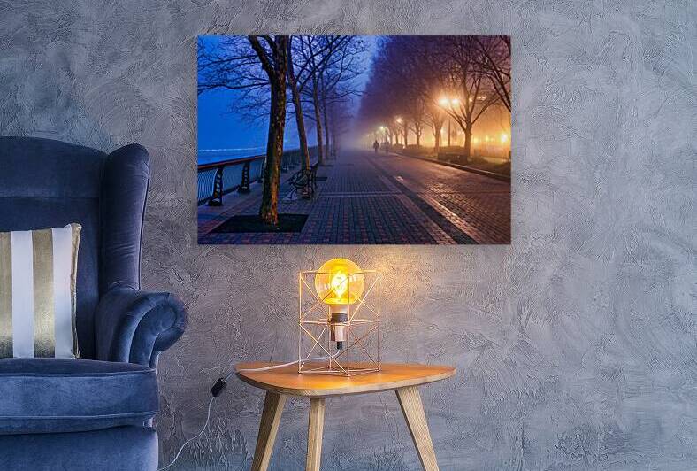 Foggy Hoboken Waterfront by Jerry Fornarotto