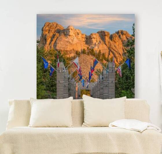 Mount Rushmore Avenue of Flags by Jerry Fornarotto