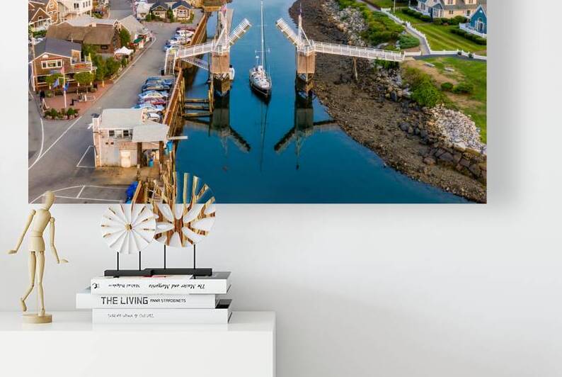 Sailboat Passing Perkins Cove Drawbridge by Jerry Fornarotto