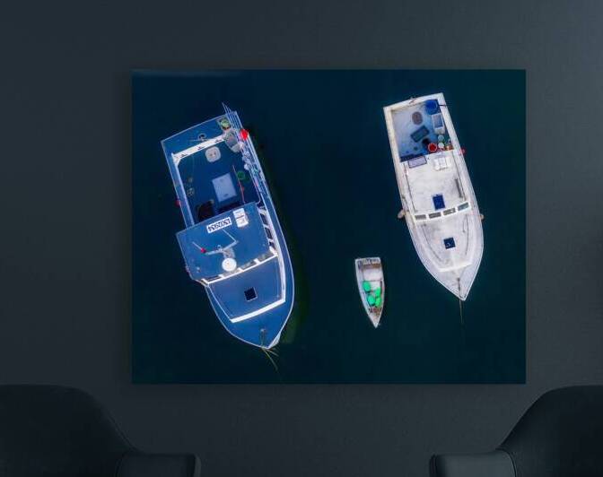 Two Lobster Boats and a Dinghy by Jerry Fornarotto